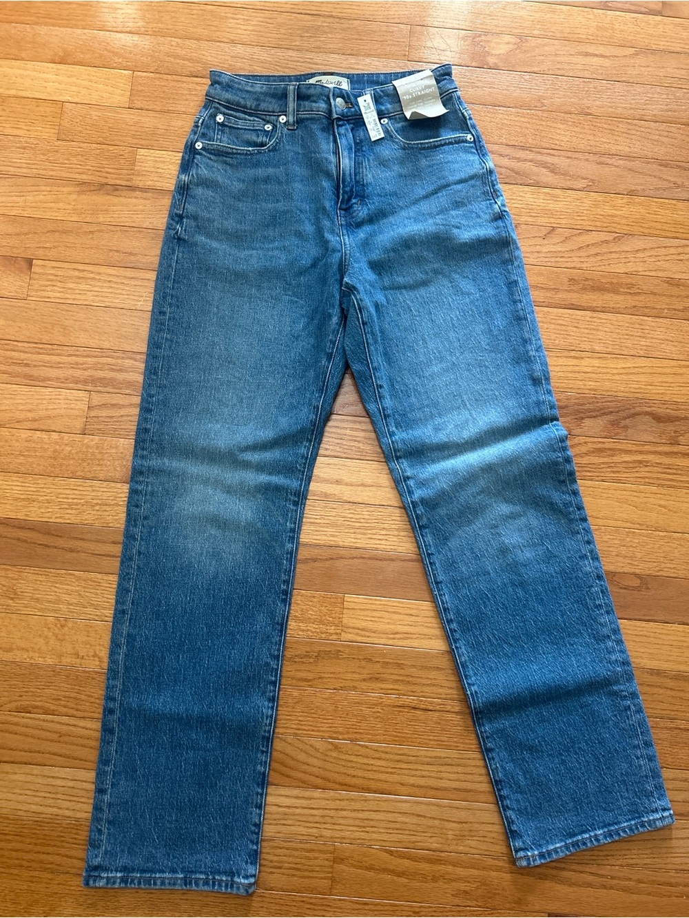 Madewell 90s Straight Jeans Women’s 26 Blue  Medium Wash Denim Cotton Stretch